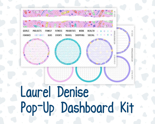 Kit 0230 - Laurel Denise Pop-Up -Dashboard Kit - August - School Daze