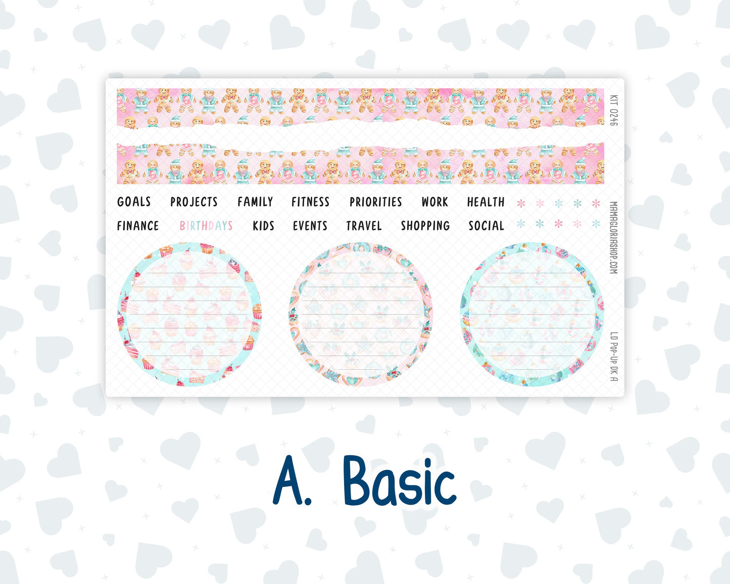 Kit 0246 - Laurel Denise Pop-Up - Dashboard Kit - December - Gingerbread Sweets