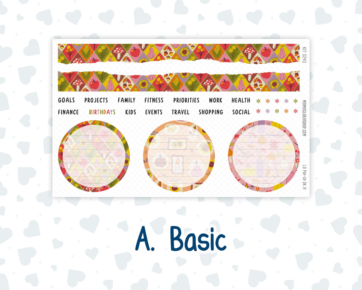 Kit 0240 - Laurel Denise Pop-Up - Dashboard Kit - November - Cozy Thanksgiving