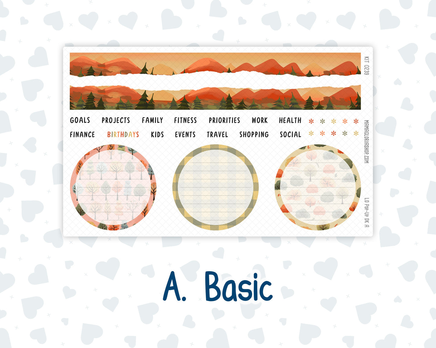 Kit 0239 - Laurel Denise Pop-Up - Dashboard Kit - October - October Stroll