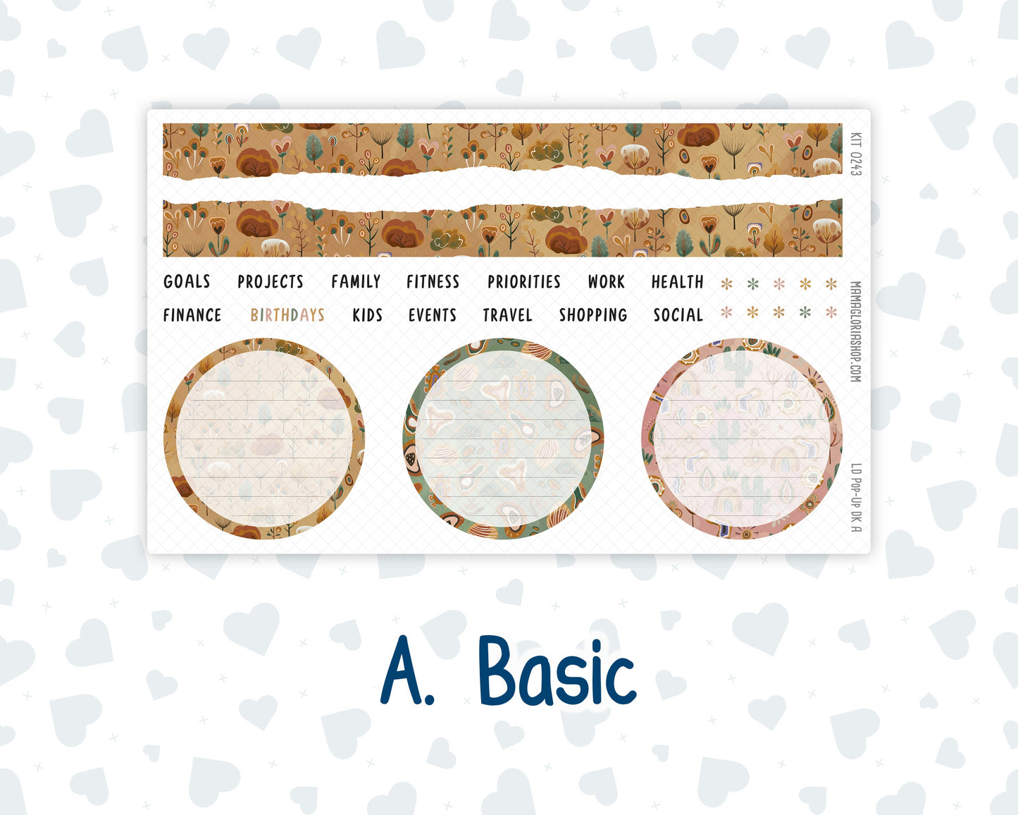 Kit 0243 - Laurel Denise Pop-Up - Dashboard Kit - November - Boho Autumn