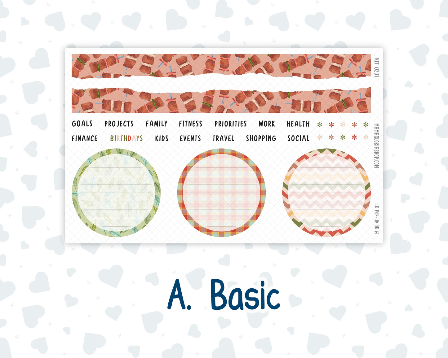 Kit 0231 - Laurel Denise Pop-Up -Dashboard Kit - August - Backyard BBQ