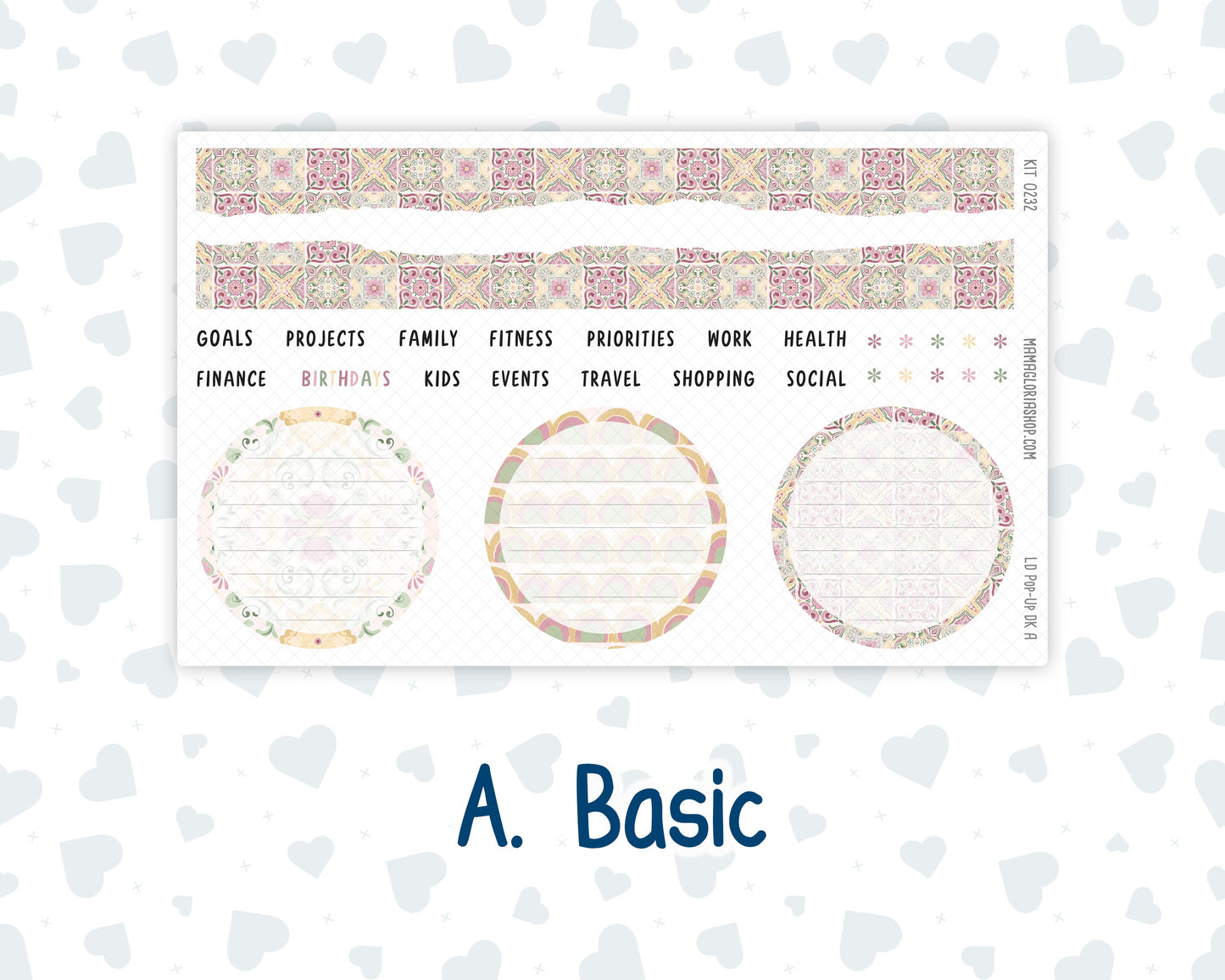 Kit 0232 - Laurel Denise Pop-Up - Dashboard Kit - September - Heirloom Garden