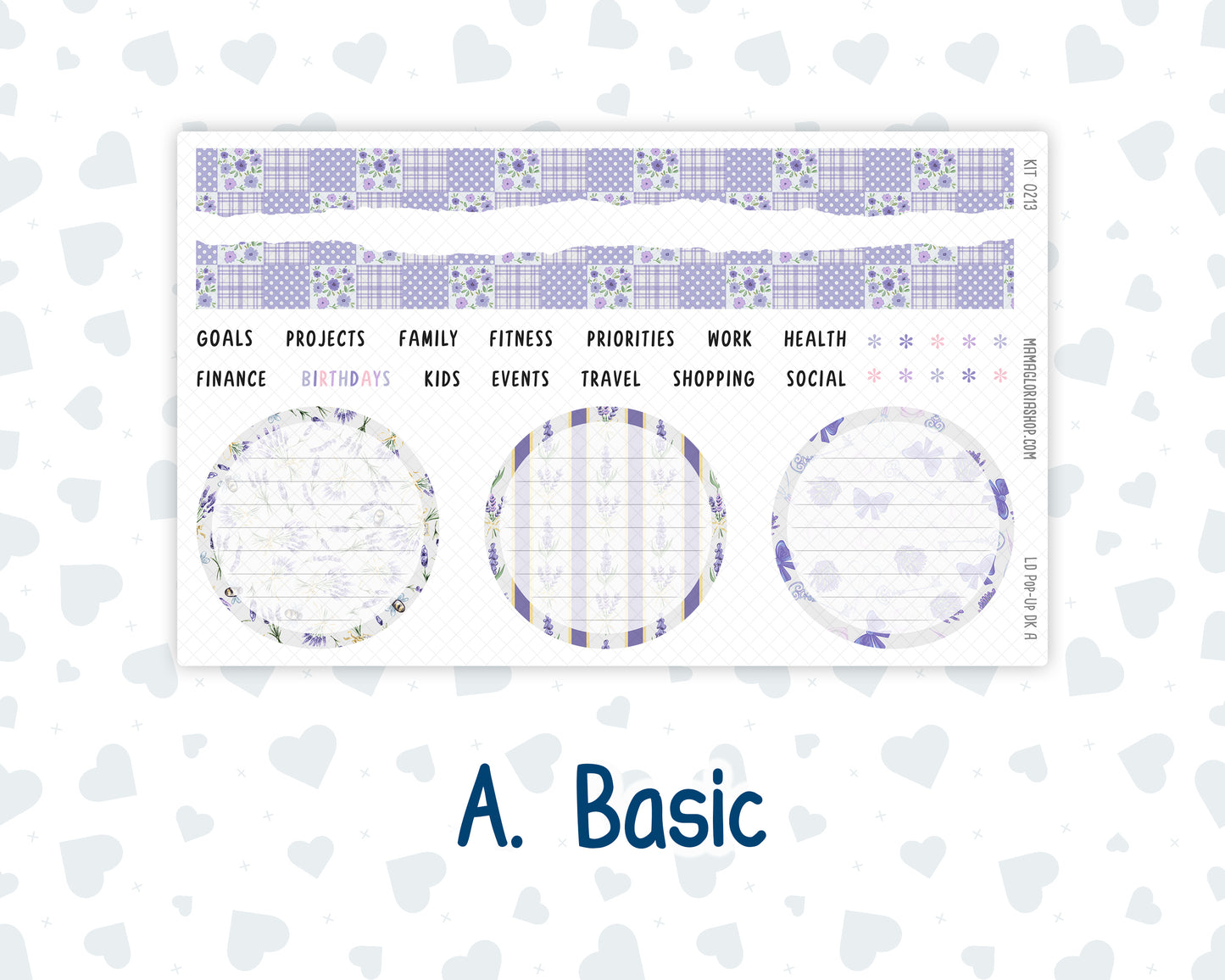 Kit 0213 - Laurel Denise Pop-Up - Dashboard Kit - April - Provence