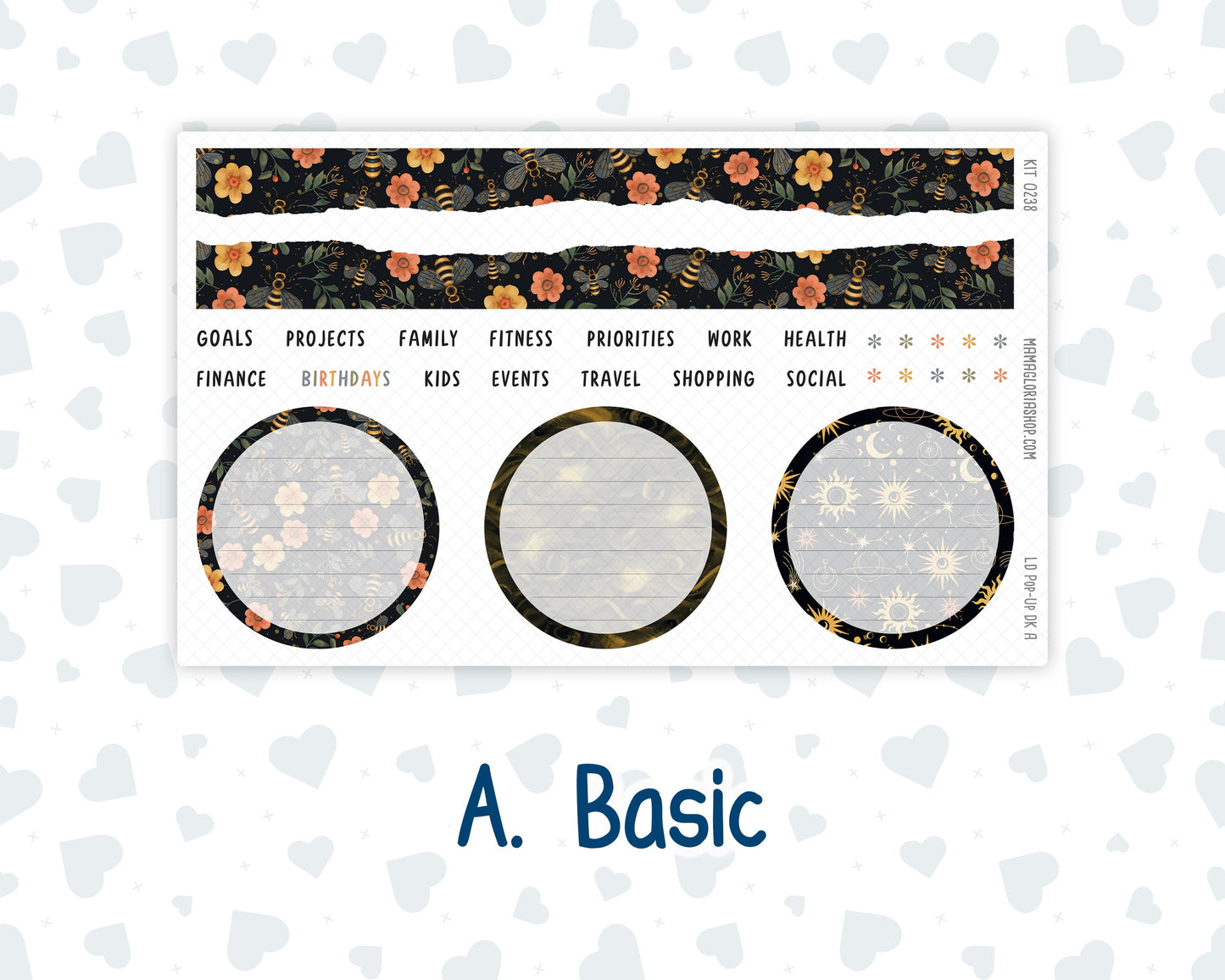 Kit 0238 - Laurel Denise Pop-Up - Dashboard Kit - October - Starry Autumn Nights