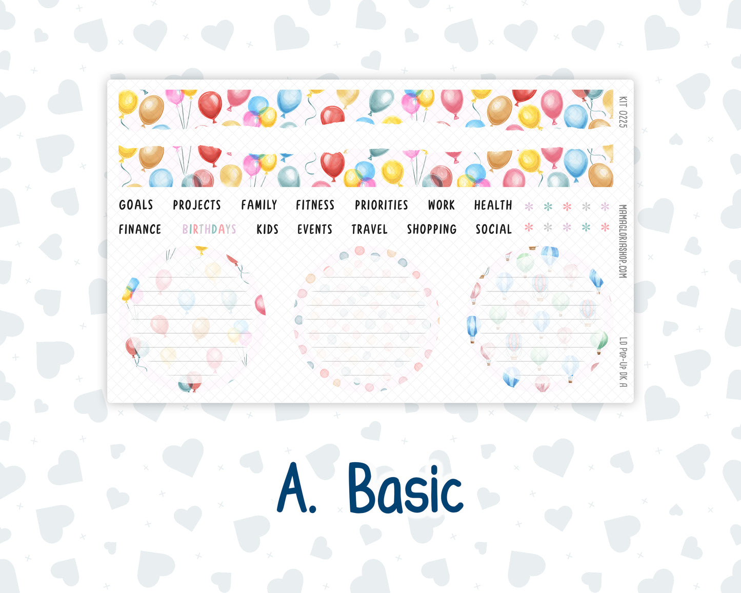 Kit 0225- Laurel Denise Pop-Up - Dashboard Kit - July - Carnival Joy