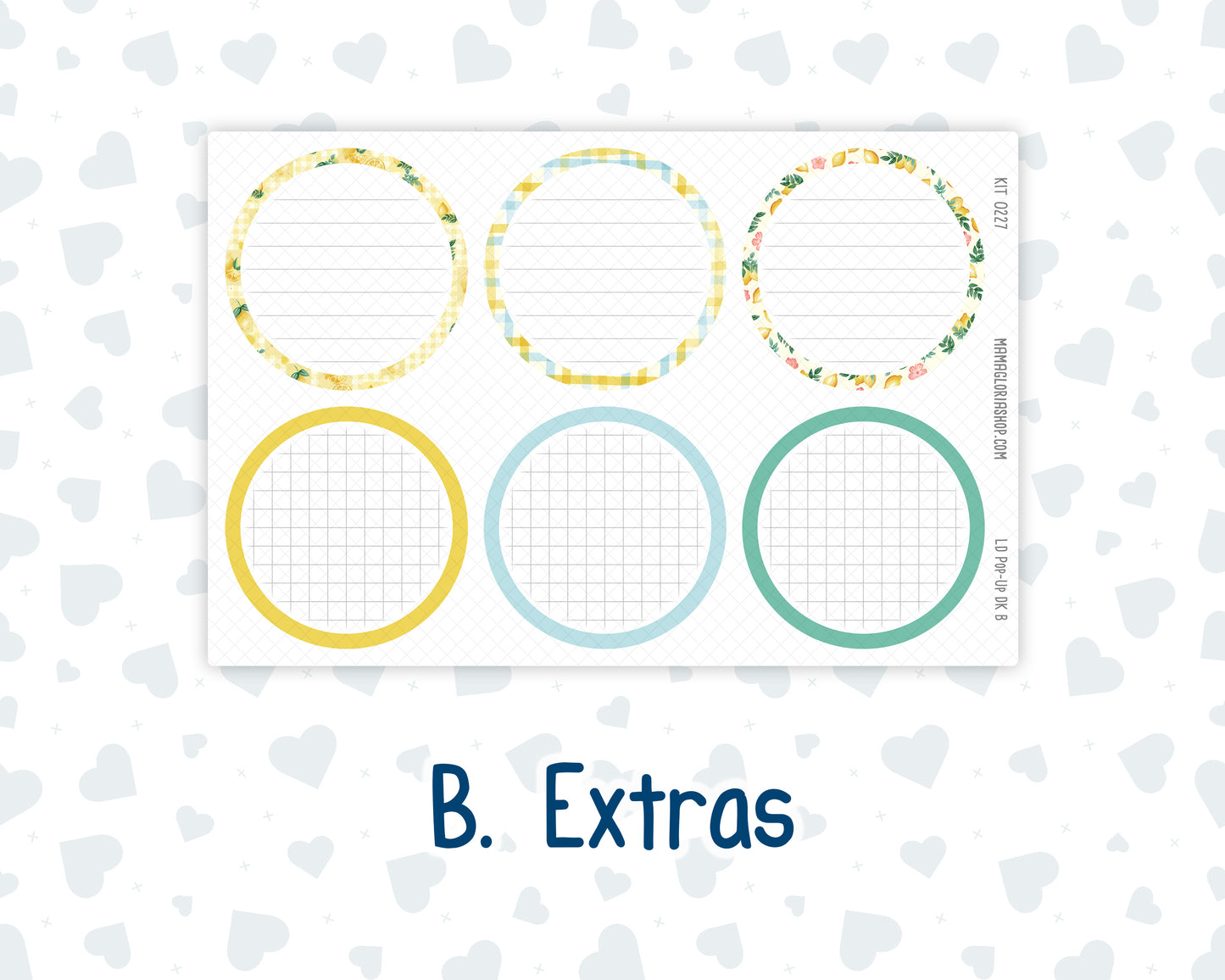 Kit 0227 - Laurel Denise Pop-Up - Dashboard Kit - July - Lemon Grove