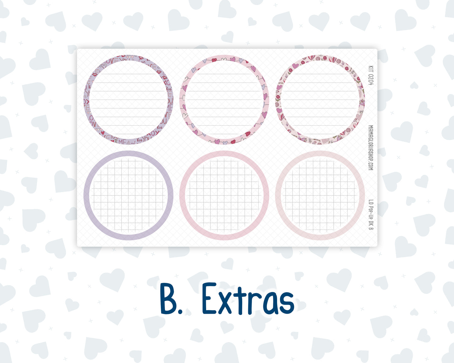 Kit 0204 - Laurel Denise Pop-Up - Dashboard Kit - February - Valentines Garden