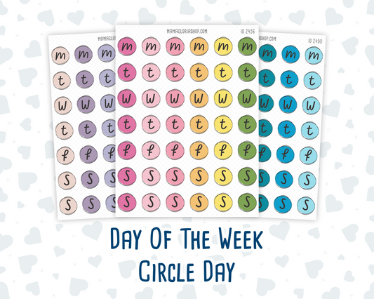 Day of the Week – Circle Day Labels | Color Pop Collection