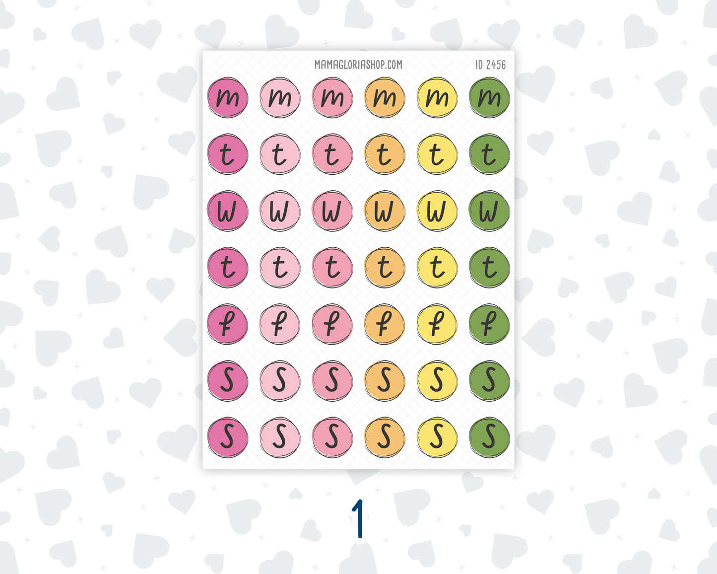 Day of the Week – Circle Day Labels | Color Pop Collection