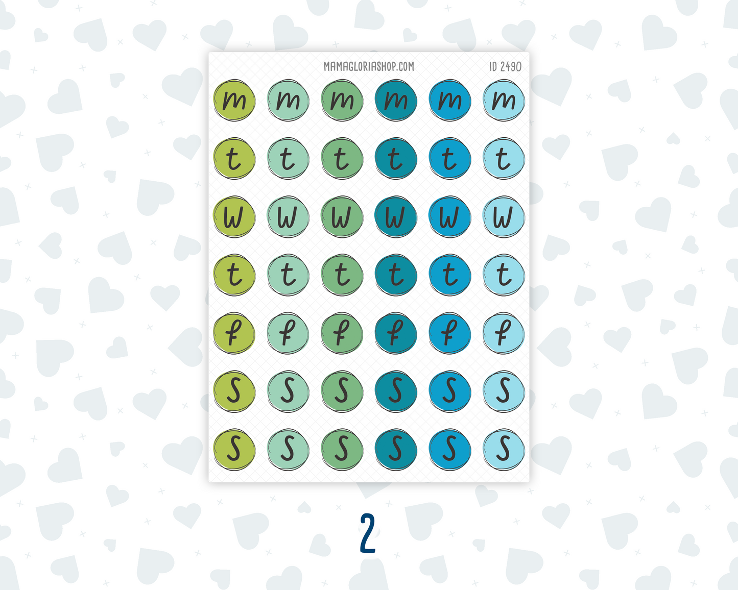 Day of the Week – Circle Day Labels | Color Pop Collection