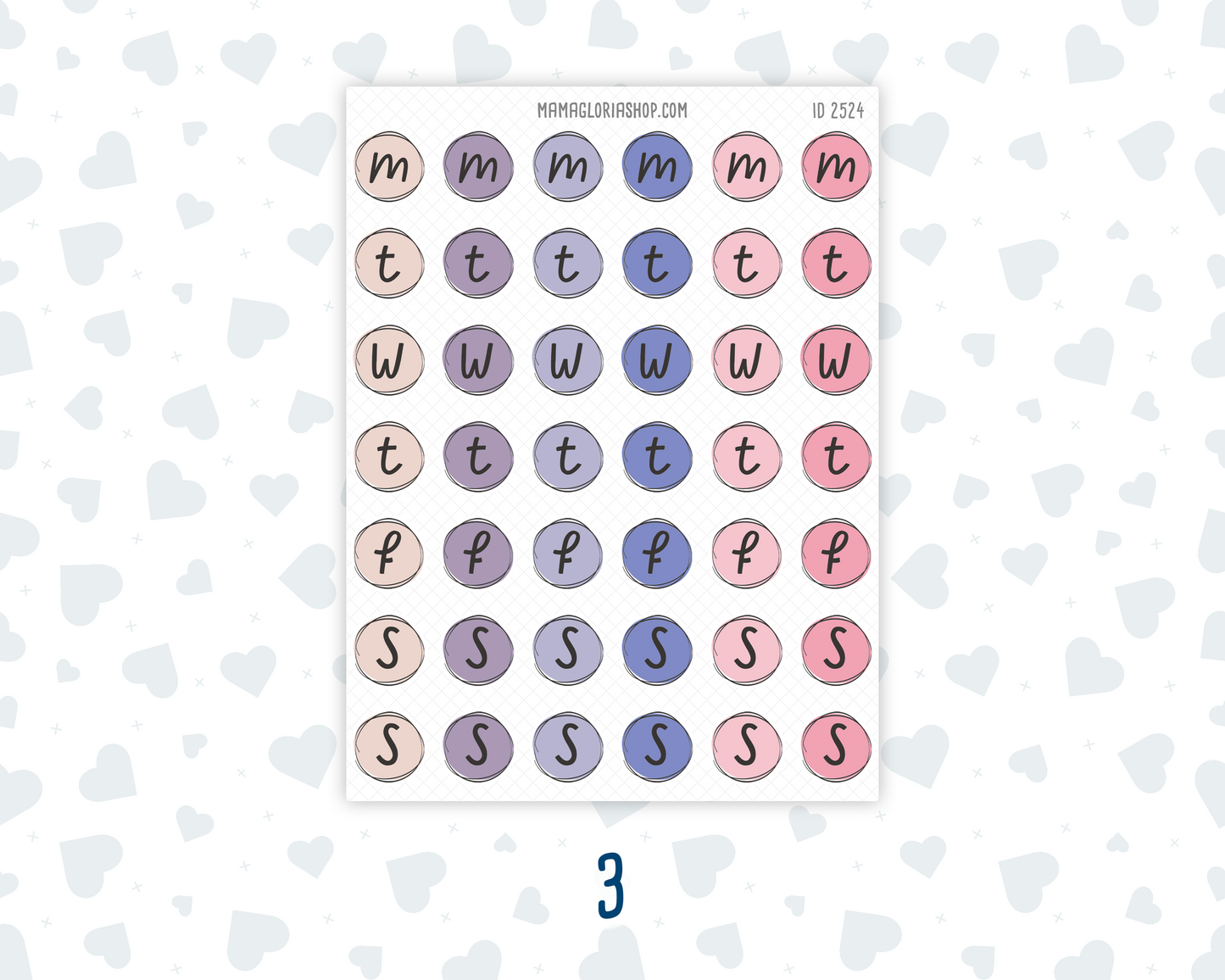 Day of the Week – Circle Day Labels | Color Pop Collection