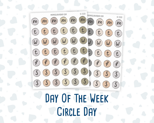 Day of the Week – Circle Day Labels | Wild Sage Collection