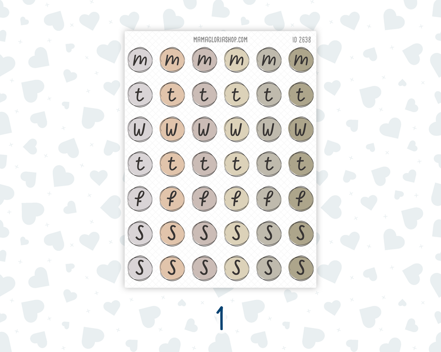 Day of the Week – Circle Day Labels | Wild Sage Collection