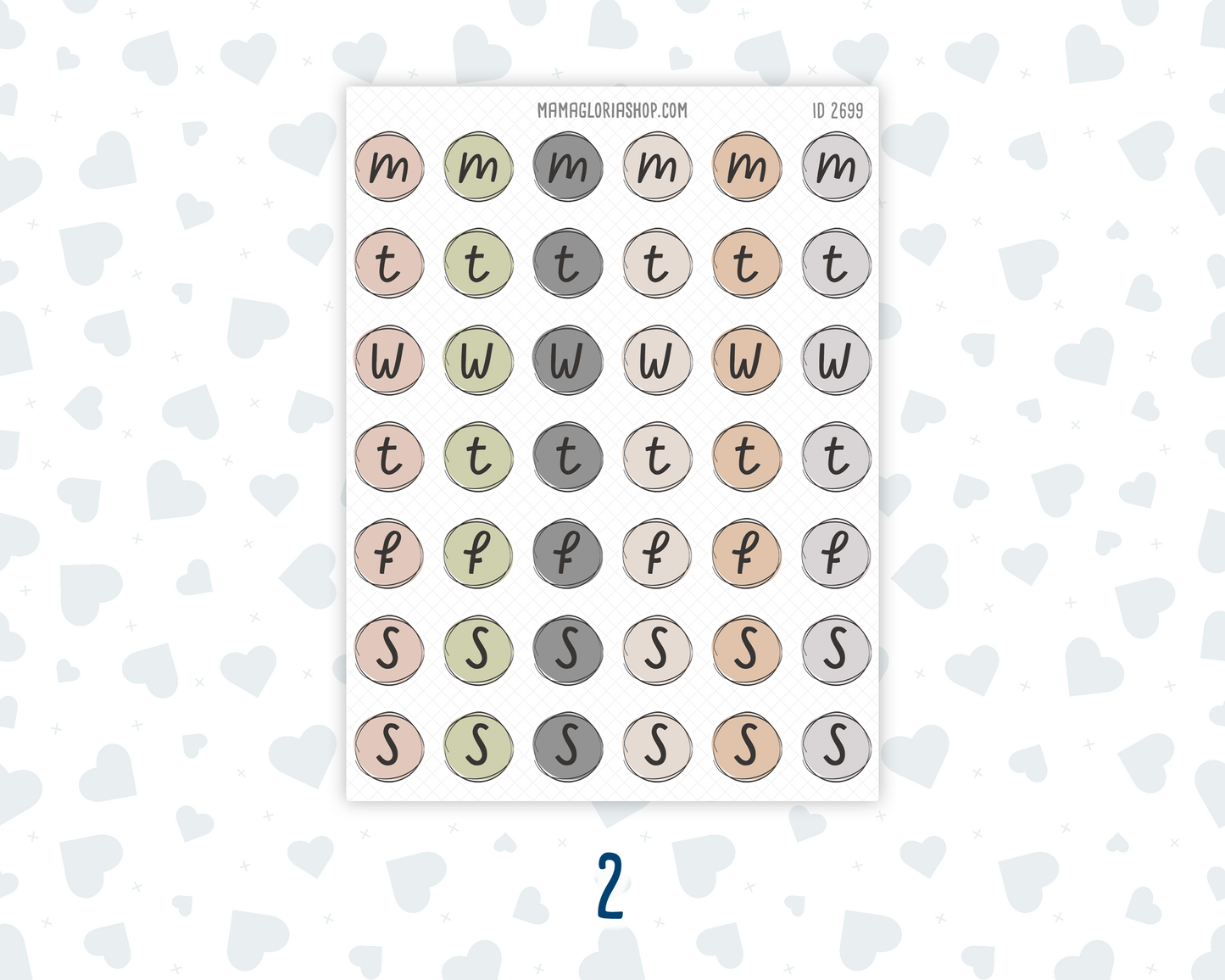 Day of the Week – Circle Day Labels | Wild Sage Collection