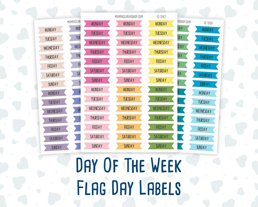 Day of the Week – Flag Day Labels | Color Pop Collection