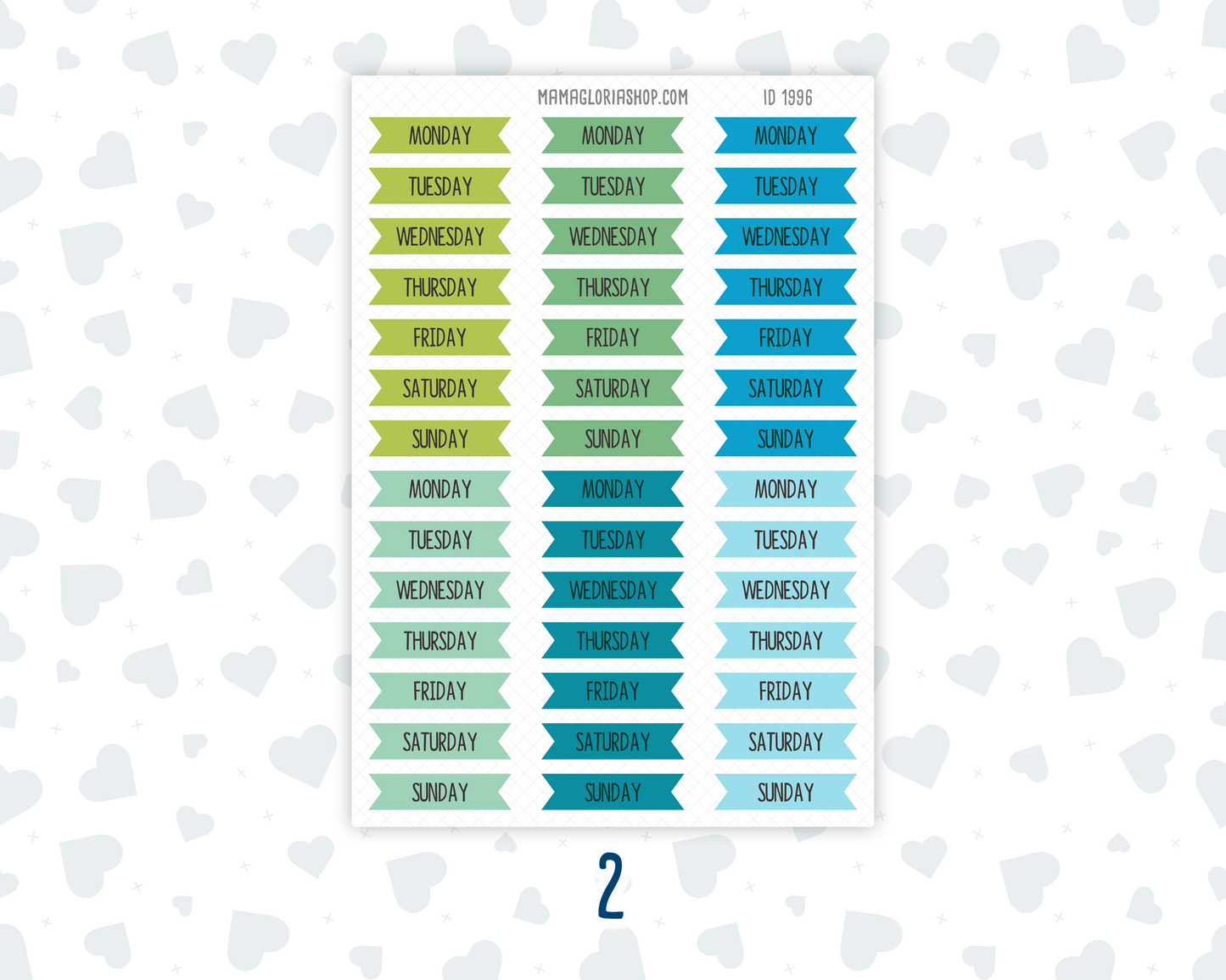 Day of the Week – Flag Day Labels | Color Pop Collection