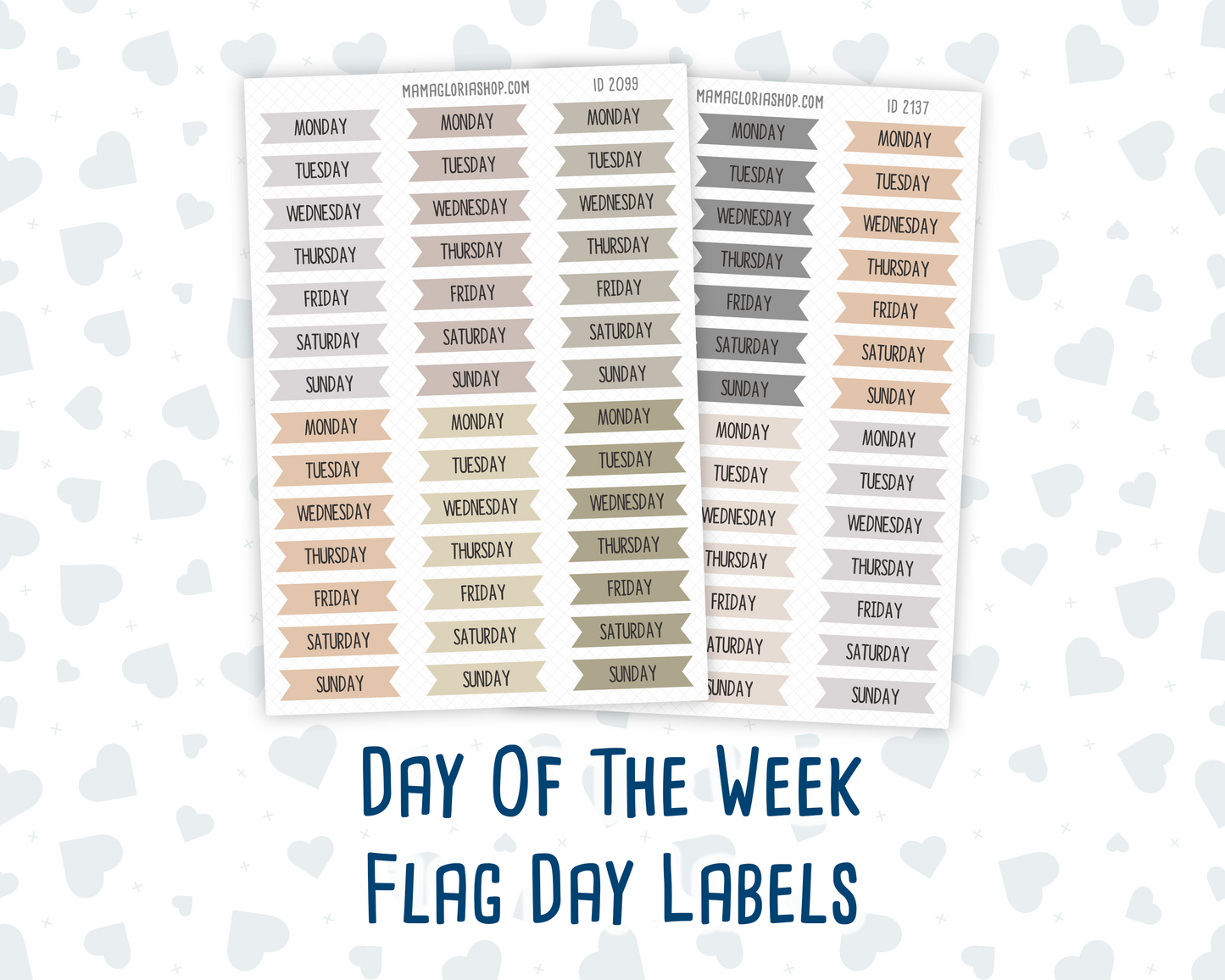 Day of the Week – Flag Day Labels | Wild Sage Collection