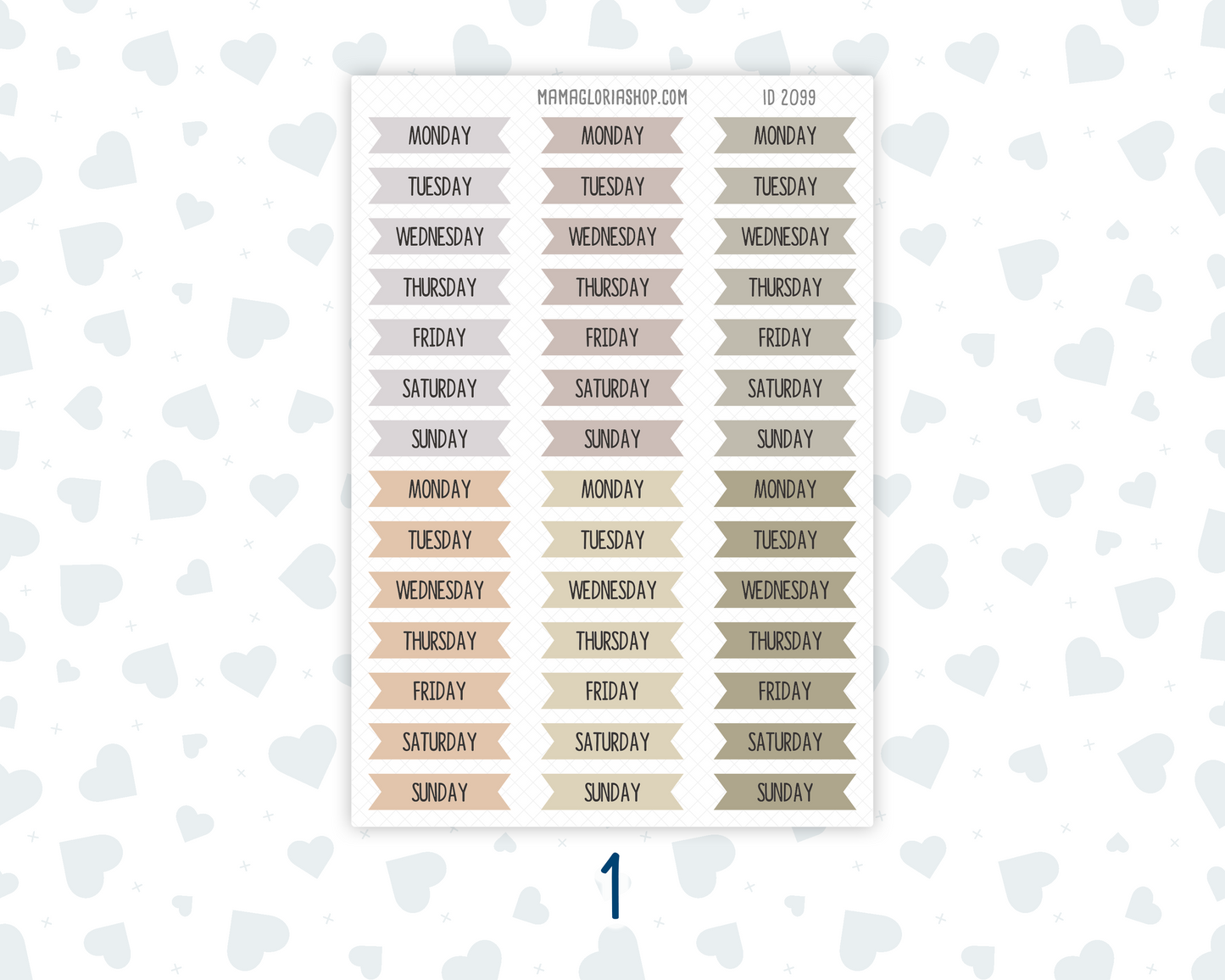 Day of the Week – Flag Day Labels | Wild Sage Collection