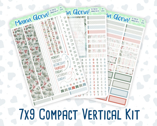 Kit 0245 - 7x9 Compact Vertical - Weekly Kit - December - Vintage Christmas