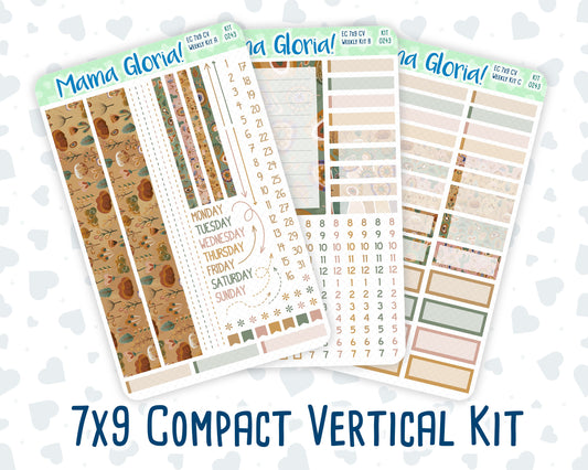 Kit 0243 - 7x9 Compact Vertical - Weekly Kit - November - Boho Autumn
