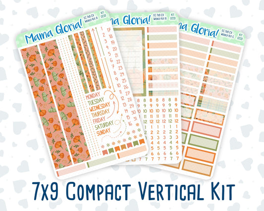 Kit 0233 - 7x9 Compact Vertical - Weekly Kit - September - Cinnamon Days