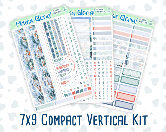 Kit 0247 - 7x9 Compact Vertical - Weekly Kit - December - Snow Day Adventures