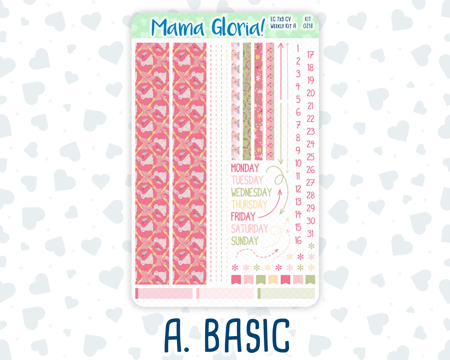 Kit 0218- 7x9 Compact Vertical - Mother's Love- Weekly - May