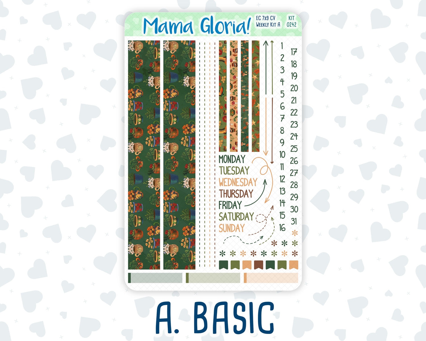 Kit 0242 - 7x9 Compact Vertical - Weekly Kit - November - Cottage Autumn