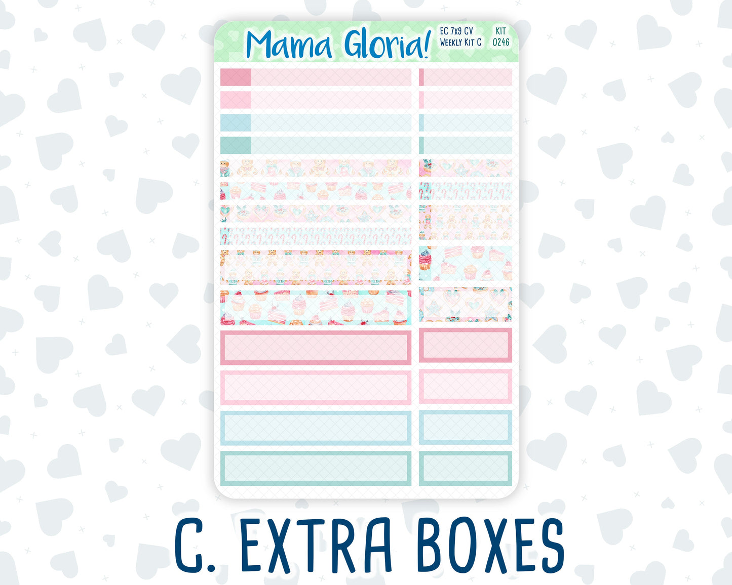 Kit 0246 - 7x9 Compact Vertical - Weekly Kit - December - Gingerbread Sweets