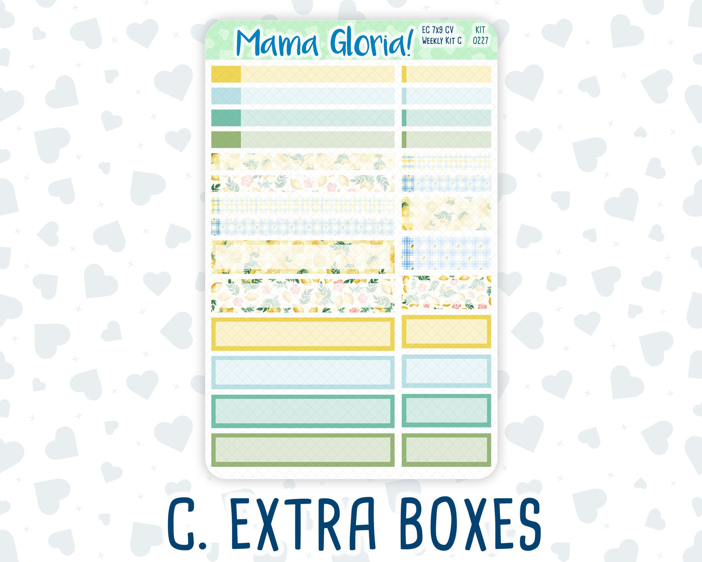 Kit 0227 - 7x9 Compact Vertical - Weekly Kit - July - Lemon Grove