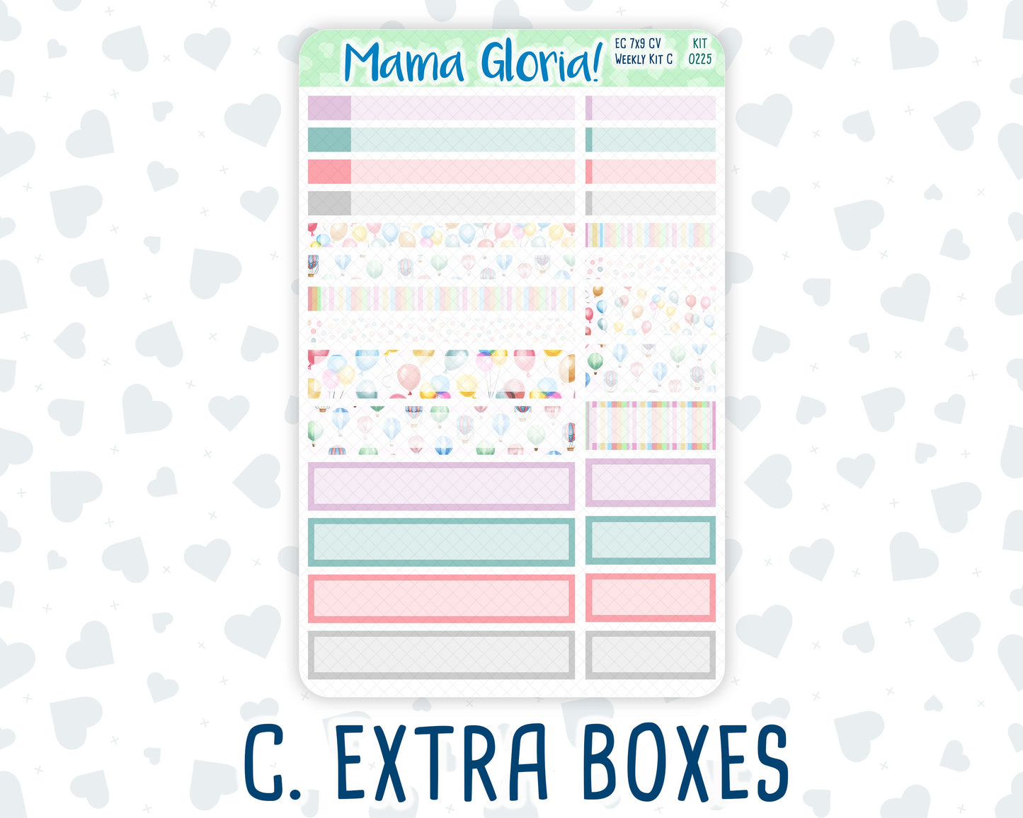 Kit 0225 - 7x9 Compact Vertical - Weekly Kit - July - Carnival Joy