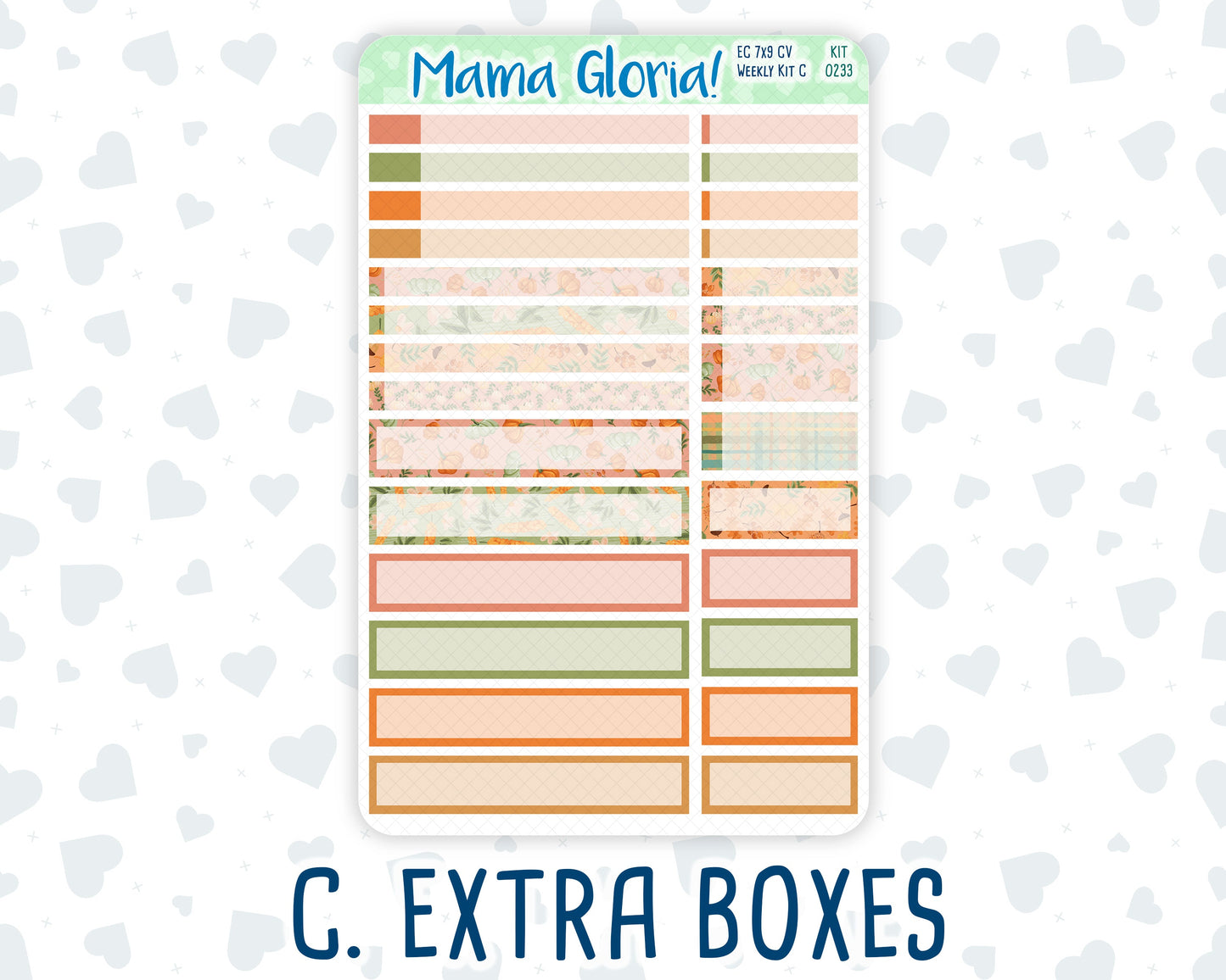 Kit 0233 - 7x9 Compact Vertical - Weekly Kit - September - Cinnamon Days