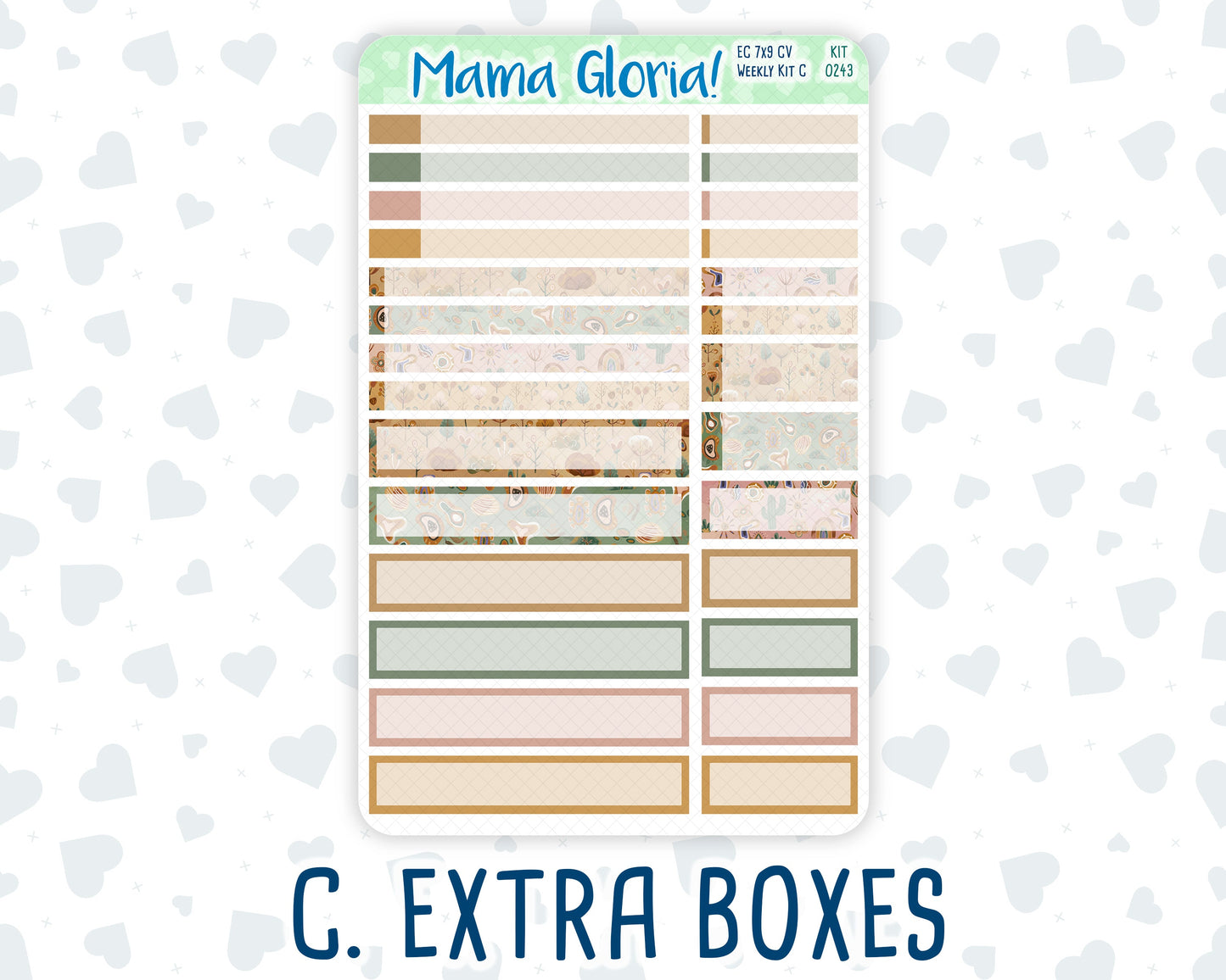 Kit 0243 - 7x9 Compact Vertical - Weekly Kit - November - Boho Autumn