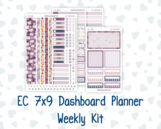 Kit 0236 - Weekly Dashboard Planner - Erin Condren - October - Sweet & Spooky