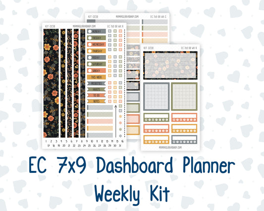 Kit 0238 - Weekly Dashboard Planner - Erin Condren - October - Starry Autumn Nights