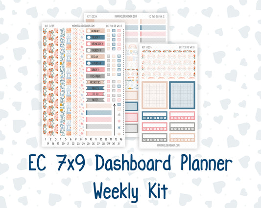 Kit 0234- Weekly Dashboard Planner - Erin Condren - September - Reader's Escape