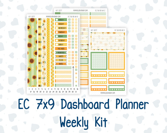 Kit 0277 - 7x9 - EC Dashboard Planner - August - Sunflower Drama Club
