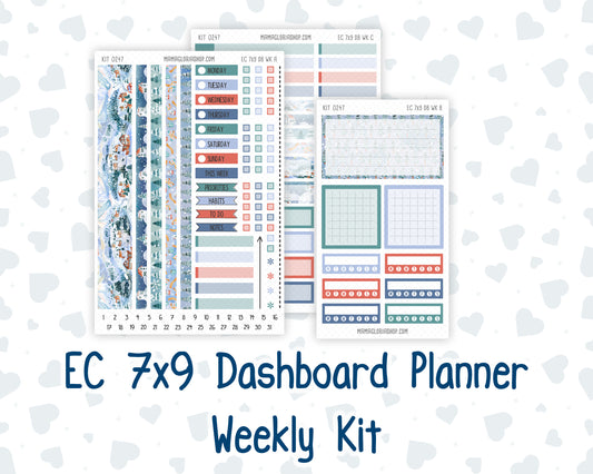 Kit 0247- Weekly Dashboard Planner - Erin Condren - Snow Day Adventures - December