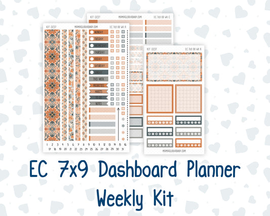 Kit 0237 - Weekly Dashboard Planner - Erin Condren - October - Forest Falk