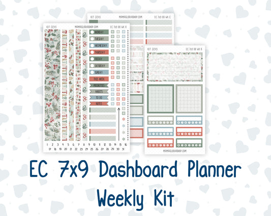 Kit 0245- Weekly Dashboard Planner - Erin Condren - Vintage Christmas - December