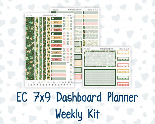 Kit 0208- Weekly Dashboard Planner - Erin Condren - March -Shamrock Lane