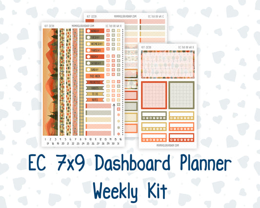 Kit 0239 - Weekly Dashboard Planner - Erin Condren - October Stroll