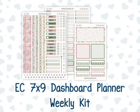 Kit 0257 - 7x9 - EC Dashboard Planner - March - Blush Garden
