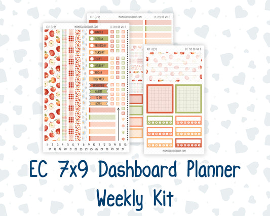 Kit 0235- Weekly Dashboard Planner - Erin Condren - September - Apple Orchard