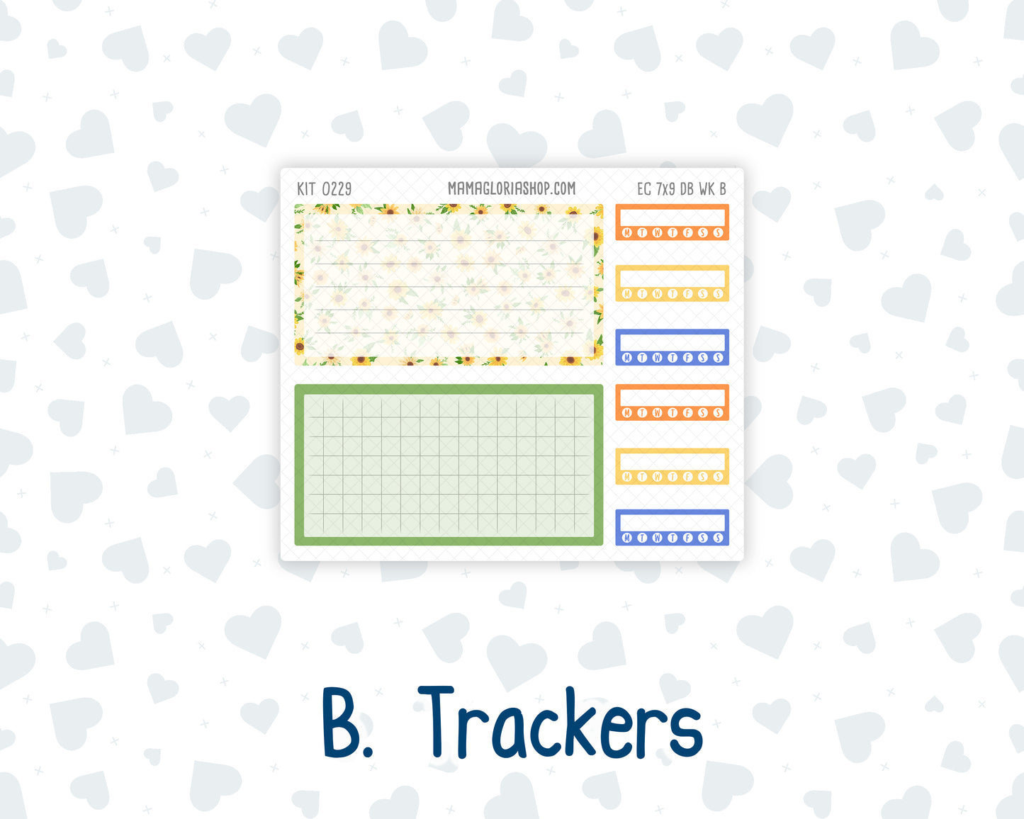 Kit 0229- Weekly Dashboard Planner - Erin Condren - August - Golden Faces