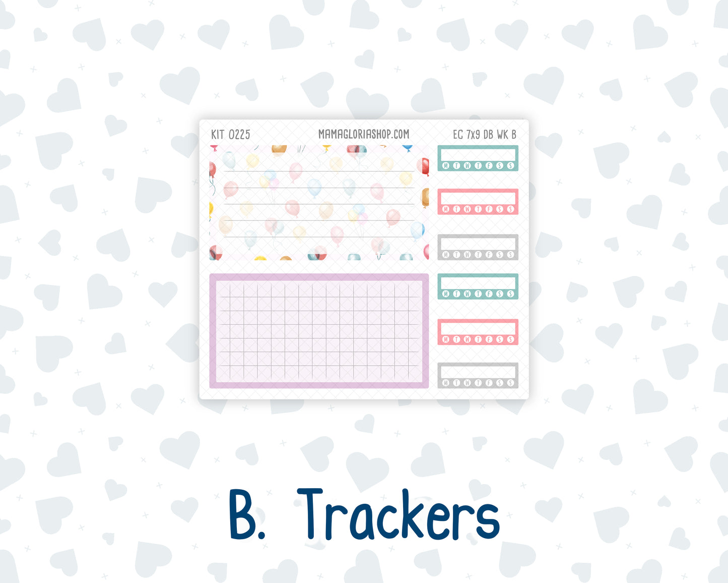 Kit 0225 - Weekly Dashboard Planner - Erin Condren - July - Carnival Joy