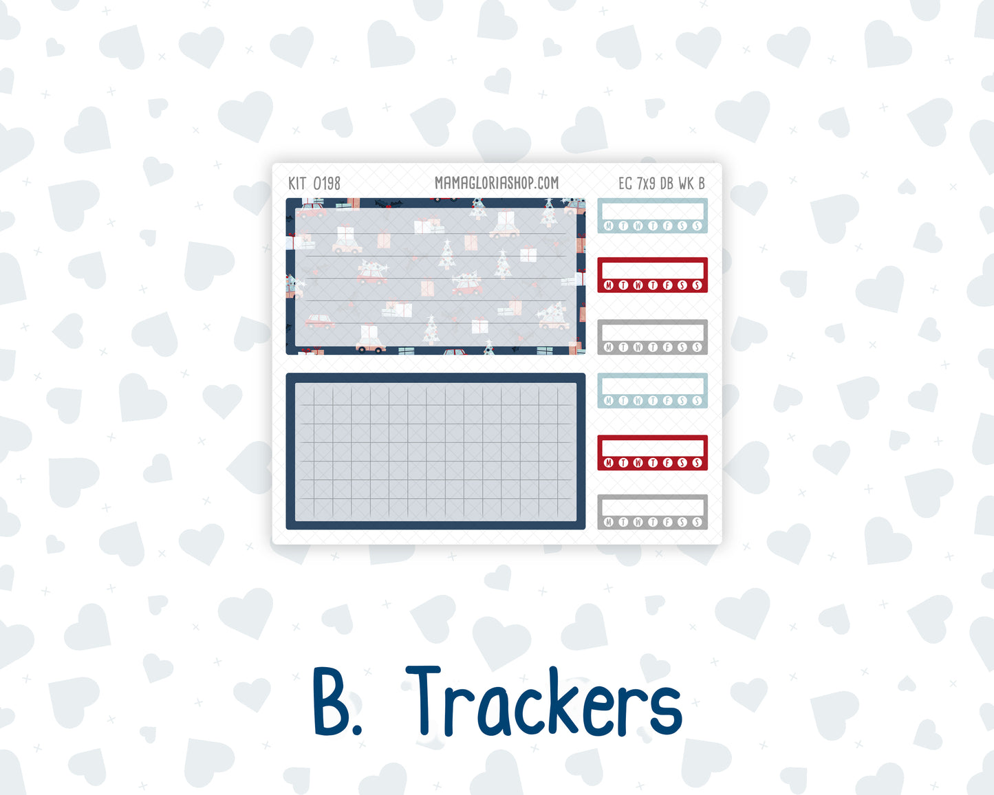 Kit 0198- Weekly Dashboard Planner - Erin Condren - December -Holiday Village