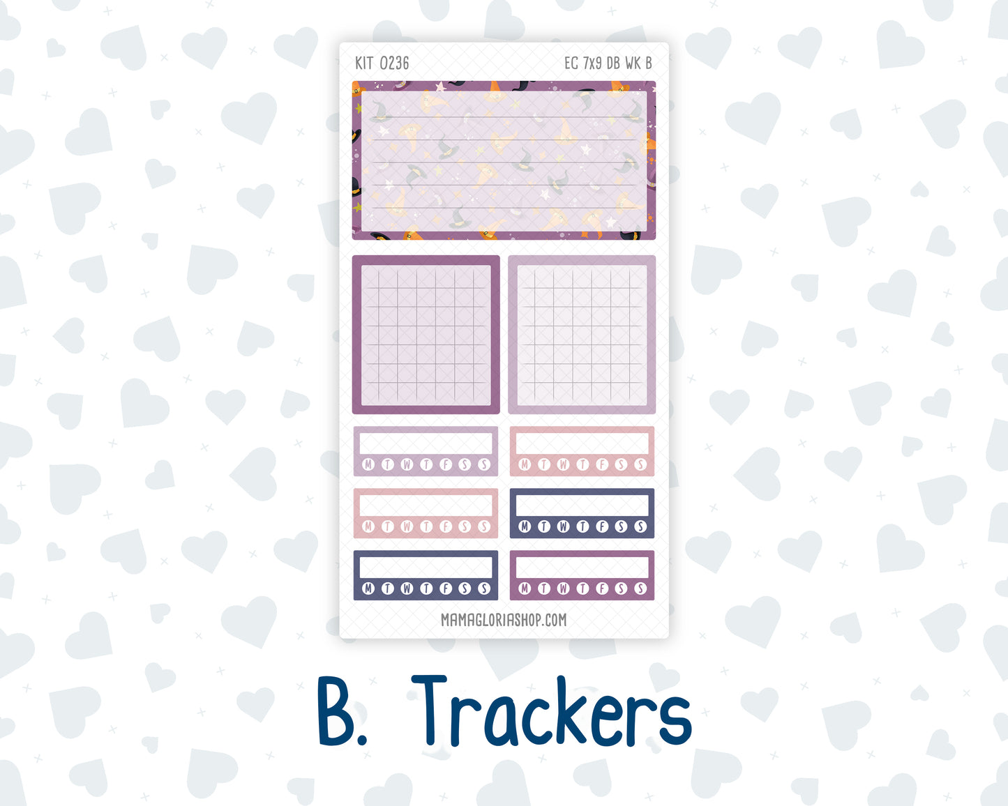 Kit 0236 - Weekly Dashboard Planner - Erin Condren - October - Sweet & Spooky