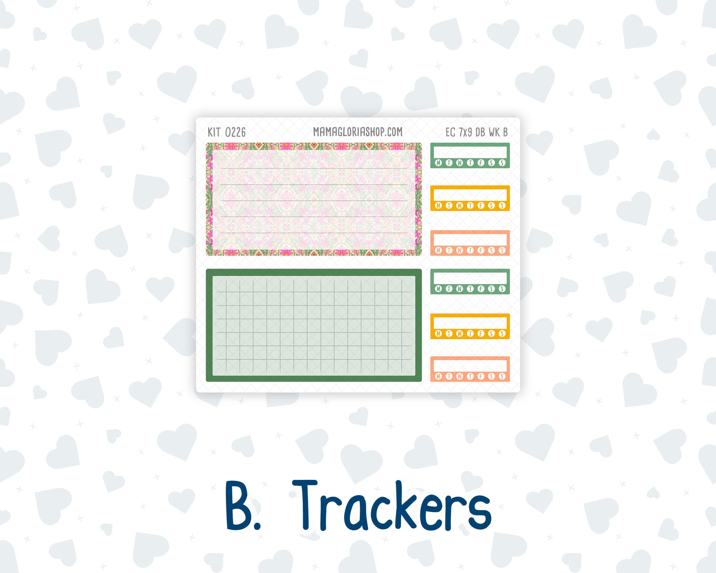 Kit 0226- Weekly Dashboard Planner - Erin Condren - July - Tropical Whimsy